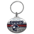 New York Giants Oval Carved Metal Key Chain